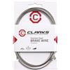 Clarks Cycle Systems Clarks - Cavo Freno Posteriore Tandem, 305 Cm, Colore: Argento/Rosso