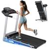 Cardirun Tapis Roulant Salvaspazio 12 km/h, Tapis Roulant Elettrico Pieghevole 3.5 HP con Cardiofrequenzimetro, Carico massimo 180 kg, Inclinazione 10%, APP, Display LED, AI, Bluetooth, per casa