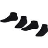 ESPRIT Foot Logo Multipack K Sn cotone bassi tinta unita confezione di 2 paia, Calzini corti Unisex Bambini, Nero Black 3000, 23-26
