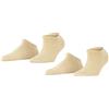 ESPRIT Uni 2-Pack W Sn cotone bassi tinta unita confezione di 2 paia, Calzini corti Donna, Beige Cream 4011, 35-38