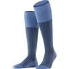 FALKE Oxford Stripe M Kh cotone al ginocchio fantasia 1 paio, Calzini lunghi Uomo, Blu Cornflower Blue 6554, 41-42