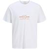 JACK & JONES Jorcanggu - Maglia da Uomo con Scollo Rotondo, Bianco, M