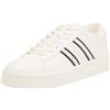 Armani Exchange London, Side Stripes, Color Contrast, Scarpe da Ginnastica Donna, Bianco Black off, 38.5 EU
