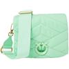 Pinko Love Click Puff Baby Recycled Nylon Puzzle Quilt, Borsa Donna, T36b_verde Assenzio-block Color, Taglia unica