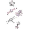 Crocs Jibbitz Charms, stelle e fiocchi unisex - Confezione da 5