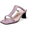 L37 HANDMADE SHOES Automatico, Sandalo con Tacco Donna, Viola, 39 EU