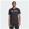 Adidas Uomo Mercedes - AMG Petronas Formula One Team Dna Graphic Tee Men, Black/White, XS