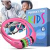 Büchel Lucchetto per bici bambini | Colorato, senza chiave, a combinazione | Accessori bici sicuri e pratici per bambini, antifurto per biciclette | Rosa