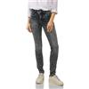 Street One Style York, Jeans Slim e High Donna, Authentic Dark Grey Wash, 27W / 32L