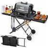 BBQMall Tavolo da Grill Portatile per Barbecue da Interno Compatibile con Ninja Woodfire Outdoor Grill (Serie OG701 OG850 OG951), 130 cm di Spazio, Tavolo Pieghevole da Campeggio per Tailgating per