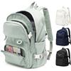 pectodox Zaino Scuola Superiore Media Ragazzo, Zaino Impermeabile Multitasche Donna Università, Zainetto Uomo Porta PC 14 Pollici Leggero, Zaini da viaggio Backpack,Verde