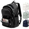 pectodox Zaino Scuola Superiore Media Ragazzo, Zaino Impermeabile Multitasche Donna Università, Zainetto Uomo Porta PC 14 Pollici Leggero, Zaini da viaggio Backpack,Nero