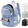 pectodox Zaino Scuola Superiore Media Ragazzo, Zaino Impermeabile Multitasche Donna Università, Zainetto Uomo Porta PC 14 Pollici Leggero, Zaini da viaggio Backpack,Blu