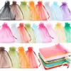 Cheerhom 40 sacchetti in organza, colorati, 10 x 12 cm, per gioielli, sacchetto in organza con coulisse, sacchetto regalo in organza, per matrimonio, per bomboniere