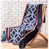 Tommy Hilfiger - Telo da mare, blu navy, spugna vellutata, 450 g/m², 100% cotone, motivo a corda, morbido e assorbente, 90x180 cm