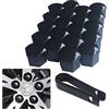 Senvenelec 20 pezzi universali da 21 mm in plastica copri dado Vite copridado per auto Bulloni copriruota, universali bulloni ruota Tappi dado a capocorda.con 1 estrattore (nero brillante).
