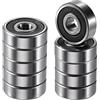 A ABSOPRO Cuscinetto A Sfera 6301-2RS 12x37x12mm Argento 10 Pz | Carico Statico 10kN, Carico Dinamico 4.1kN, Velocità Olio 36000G/Min, Per Auto, Moto, Biciclette, Pattini A Rotelle