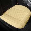 SanQing 2 pezzi di coprisedili per auto in pelle sintetica di lusso, protezioni per cuscini per sedile anteriore, compatibili con il 90% dei veicoli (berlina, SUV, camion, mini van) (BEIGE)