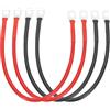 sourcing map 4 cavi per batteria da 8 AWG, cavi inverter per batteria in puro rame da 30 cm, con terminali ad anello da 5/16, per barche solari, auto, camper, rosso nero