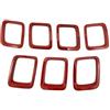 NLNNBCKVDV Per Jeep Per Compass 2017 2018 2019 2020 Auto Anteriore Griglia Decorazione Copertura Finitura Adesivi Griglia del radiatore(ROSSO)