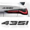 QOMAGO Emblema per auto compatibile con 435i lucido nero bagagliaio emblema distintivo distintivo eccellente materiale ABS