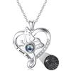 Dorunmo Argento Sterling 925 foto personalizzate ti amo collana 100 lingue proiezione ciondolo gioielli regalo per mamma donna donna mamma mamma collana, Base