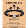 TEVOP Regali di calcio e basket per ragazzi, regalo per allenatori di calcio per uomini, braccialetto da basket per figlio, nipote, fratello