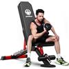 pooboo Panca per pesi regolabile per allenamento a casa, capacità di 680,4 kg, panca per allenamento della forza con posizioni piatte/inclinate/declinate, per allenamento completo del corpo (rosso