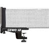 GEWO Rete da Ping Pong CS Profi - Rete Professionale da Ping Pong - Set in Metallo Massiccio con Vite in Altezza e Struttura a Rete Resistente, Nero, Lunghezza 183 cm