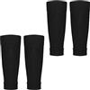 Xixian 2 Paia Manicotti Parastinchi da Calcio, Calzini a Compressione in Nylon per Allenamento di Calcio, Taglia 38-47, Supporti Parastinchi Antiscivolo per lo Sport (Nera)