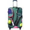 KLJnmbb Divertente Racchette da Tennis e Palline da Tennis Stampa Valigia Elastica Universale Elastico Protezione Bagagli Manica Vacanza Viaggio, Nero , L, Bagaglio a mano