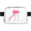 DUWAA Borsa a tracolla con stampa di fenicotteri su sfondo bianco, per uomo e donna, leggera, impermeabile, per uso quotidiano