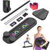 SPYLAVE Tavola pilates per la casa, 8 in 1 riformatore pilates con 5 bande di resistenza, tavola pieghevole per pilates con rimbalzo automatico, allenamento addominale e barra Pilates, set per