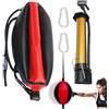 zwxqe Double End Bag, PU Leather Punching Bag Ball, Boxing Equipment with Needle and Carabiners, Reflex Ball Headband for Reaction Training and Hand-Eye Coordination
