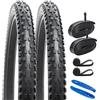 YunSCM 2Pcs Pieghevole 29 pollici pneumatici 29x2.10 ETRTO 54-622 e 29 pollici Camera d'aria AV32mm valvola Schrader, compatibile mountain bike 29x2.10 29x2.125 pneumatici e Camera d'aria