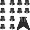 QOXEZY 12 Tacchetti di Ricambio M5 per Scarpe da Calcio - Punta in Nylon Antiscivolo con Chiave - 13mm e 16mm per Prato Sintetico(Flat roof)