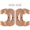 Generic Supporto da Parete per pagaia per Kayak da 4 Pezzi - Gancio a J in Legno sa
