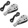 CRAFTHROU Kit con 2 Pulegge in Acciaio Inossidabile di Ancoraggio Carrello