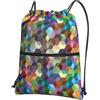 HJFCZH Zaino con cerniera con coulisse con stampa astratta con cubi di colore viola, borsa leggera e sportiva per palestra, viaggi e yoga, design resistente all'acqua