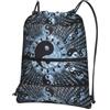 WHJSSF Ying Yang Diagramma Stampe Coulisse Cerniera Zaino - Leggero Pieghevole Borsa Da Palestra Da Viaggio Duffel Con Tasca Frontale E Organizzatore Interno