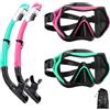 DIPUKI Attrezzatura da snorkeling per adulti, set di maschere da snorkeling a secco, set di maschere per immersioni subacquee per adulti, maschera panoramica per immersioni e snorkeling