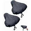 RAMGLYO Coprisella Bici 2 Pezzi, Nero Impermeabile Universale Antiscivolo, Tessuto Durevole, per MTB Strada Trekking, Protezione Pioggia UV, Prolunga Durata Sellino