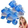 Generisch Pattini a rotelle regolabili - Pattini a rotelle per bambini | Pattini a rotelle Quad - Scarpe regolabili a doppia per bambini, semplici ruote, comodi e perfetti per chi vuole divertirsi