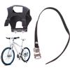 Toddmomy Clip per Pedale Bici 2 Pezzi in Plastica Nera con Cinturini Fissi Regolabili Antiscivolo per Mountain Bike e Bici da Corsa