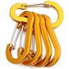 Generic 5 moschettoni in alluminio: portachiavi con anello a D per campeggio (oro)