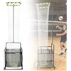 Generic Pallavolo Setter Trainer - Regolabile in Altezza e Angolo, Panno di Precisione, Portatile con Ruote & Borsa a Rete per Allenarsi Da Solista