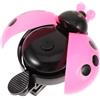 LAPYAPPE Campanello per Bicicletta Suono Chiaro e Design Coccinella in Plastica Rosa Facile da Montare per Bici Ragazzi e Ragazze