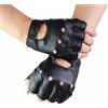 Générique Guanti senza dita Punk - Pelle PU mezza dita, accessorio alla traspirante, complemento di abbigliamento elegante e abbigliamento a mano | Attrezzature per le prestazioni versatili per