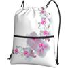 WHJSSF Cherry Blossoms (1) Stampa Coulisse Cerniera Zaino - Leggero Pieghevole Borsa da Palestra per Viaggi, Yoga, Escursioni & Essenziali Quotidiani