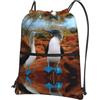 WHJSSF Blue Bird Prints - Zaino con cerniera e coulisse, leggero, pieghevole, per viaggi, yoga, escursionismo e tutti i giorni